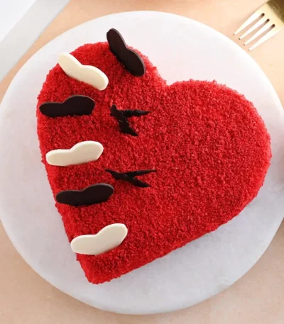 Red Velvet Heart Shape Cake