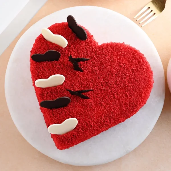 Red Velvet Heart Shape Cake